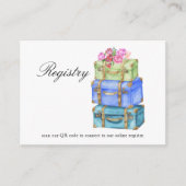 Travel Bridal shower QR code for registry  Informatiekaartje (Voorkant)