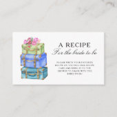 Travel Bridal Shower Recipe for the bride to be Informatiekaartje (Voorkant)