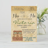 Travel Bridal Shower-uitnodiging Kaart (Staand voorkant)