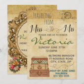 Travel Bridal Shower-uitnodiging Kaart (Voorkant / Achterkant)