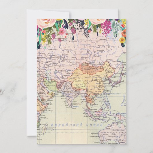 Travel Bridal Shower-uitnodiging Kaart (Achterkant)