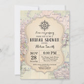Travel Bridal Shower-uitnodiging Kaart (Voorkant)