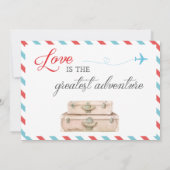 Travel Bridal Shower Uitnodiging, Miss to Mrs. Kaart (Achterkant)