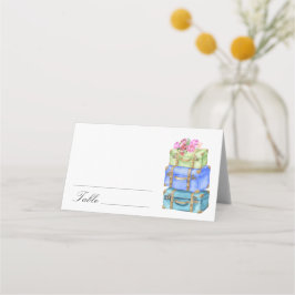 Travel bridal shower - wedding place cards plaatskaartje