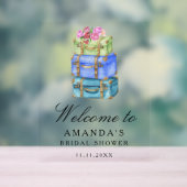 Travel bridal shower welcome sign acryl bord (Neutraal)