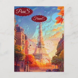 Travel Briefkaart Art Vintage Travel Nice Frankrij