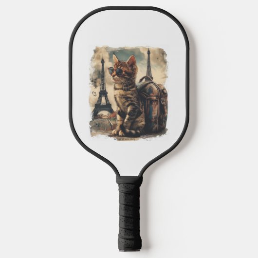 Travel Buddy Cat Pickleball Paddle (Voorkant)