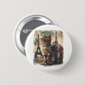 Travel Buddy Cat Ronde Button 5,7 Cm (Voorkant /achterkant)