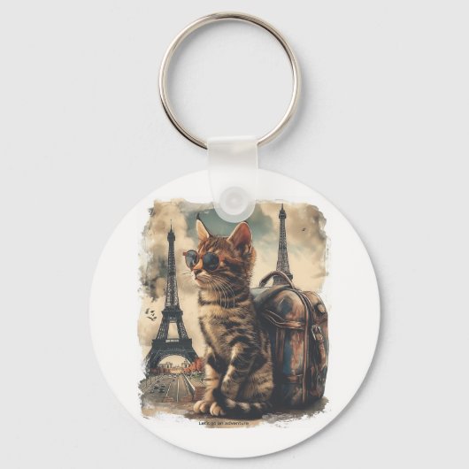 Travel Buddy Cat Sleutelhanger (Voorkant)