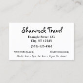 Travel Bug - lady bug airplane - Travel Agency Visitekaartje (Achterkant)