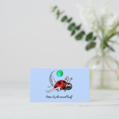 Travel Bug - lady bug airplane - Travel Agency Visitekaartje (Staand voorkant)