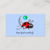 Travel Bug - lady bug airplane - Travel Agency Visitekaartje (Voorkant)