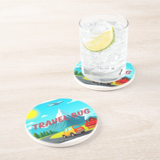 Travel Bug Sand Onderzetter (Zijkant)