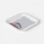 Travel Bus-blaaszoen Papieren Bordje (Gebogen)