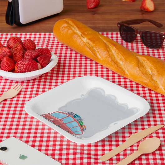 Travel Bus-blaaszoen Papieren Bordje