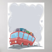 Travel Bus-blaaszoen Poster (Voorkant)