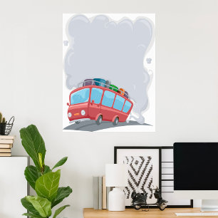 Travel Bus-blaaszoen Poster