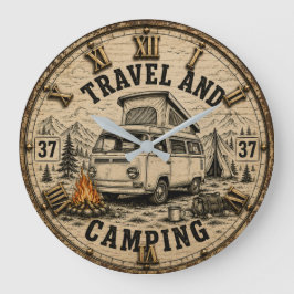 Travel Camping Camper Van Gift for Travel Lovers Grote Klok