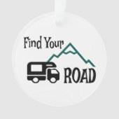 Travel Camping RV Op weg Ornament (voorkant)