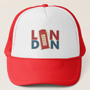 Travel Cities London Blue Red Phone Box Trucker Pet