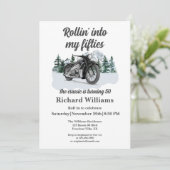 Travel Classic Motorbike Rolling 50e verjaardag Kaart (Staand voorkant)