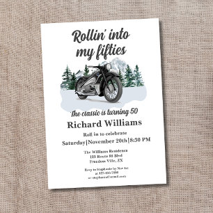 Travel Classic Motorbike Rolling 50e verjaardag Kaart