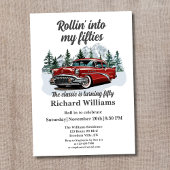 Travel Classic Retro Car Rolling 50e verjaardag Kaart