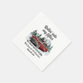 Travel Classic Retro Car Rolling 50th Birthday Servet (Hoek)