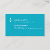 Travel Consultant eenvoudig en elegant Azure Visitekaartje (Achterkant)