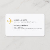 Travel Consultant Gold Map Minimalist Visitekaartje (Achterkant)