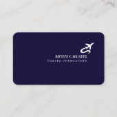 Travel Consultant Minimalist Blue Visitekaartje (Voorkant)