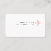Travel Consultant papier licht schoon minimalistis Visitekaartje (Voorkant)