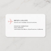 Travel Consultant papier licht schoon minimalistis Visitekaartje (Achterkant)