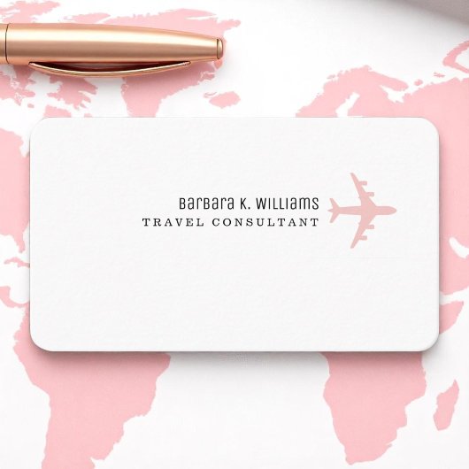 Travel Consultant papier licht schoon minimalistis Visitekaartje
