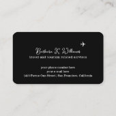 Travel Consultant Worldmap b&w Visitekaartje (Achterkant)