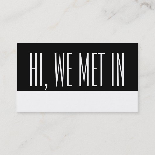 Travel contactkaarten zwart wit contactkaartje (Voorkant)