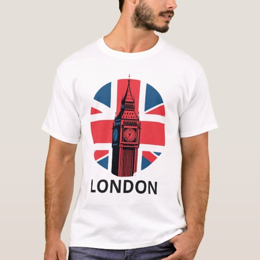 Travel Country Capital City Londen Verenigd Konink T-shirt (Voorkant)
