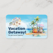 Travel | cruiseschip | tropisch eiland visitekaartje (Voorkant)