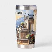 Travel Destination Logo Photo Business Geïsoleerde Drinkbeker (Achterkant)