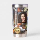 Travel Destination Logo Photo Business Geïsoleerde Drinkbeker (Voorkant)