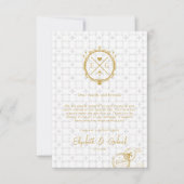 Travel Destination Wedding Gold Bedankkaart (Voorkant)