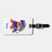 Travel Dog, coloured, cute,  Bagagelabel (Voorkant horizontaal)