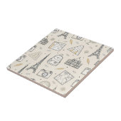 Travel Doodle Seamless Pattern Tegeltje (Zijkant)