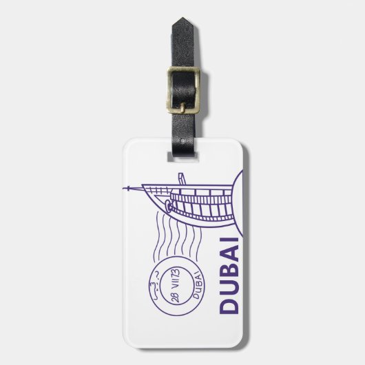 TRAVEL DUBAI BAGAGELABEL (Voorkant verticaal)