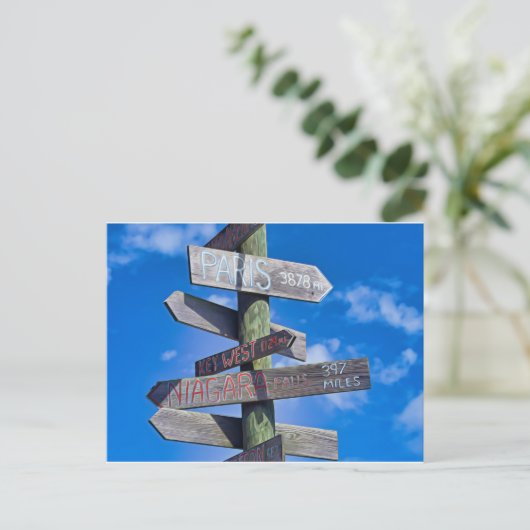 Travel Everywhere Briefkaart (Staand voorkant)