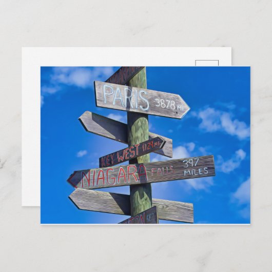 Travel Everywhere Briefkaart (Voorkant / Achterkant)