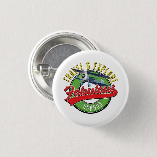 Travel Exken Fabulous Uganda Ronde Button 3,2 Cm (Voorkant /achterkant)