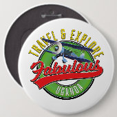 Travel Exken Fabulous Uganda Ronde Button 6,0 Cm (Voorkant /achterkant)