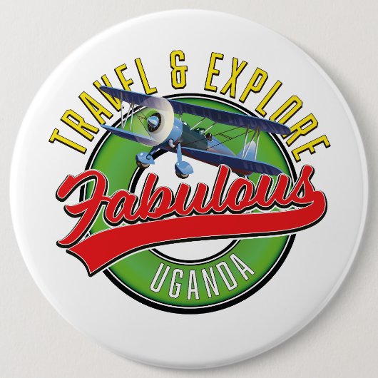 Travel Exken Fabulous Uganda Ronde Button 6,0 Cm (Voorkant)