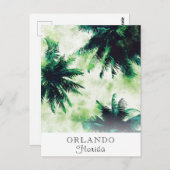 *~* Travel Exotic AP25 Personalize - Palm Leaf. Briefkaart (Voorkant / Achterkant)